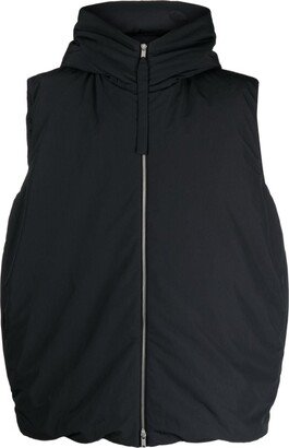 Hooded Feather-Down Cotton Gilet