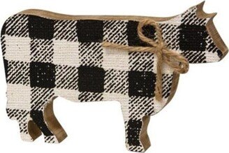 Black & White Buffalo Check Chunky Cow - 4H x 0.75W x 6L