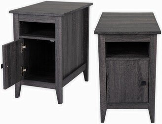 Set of 2 Nightstand, 1-Drawer Wooden End Table Bedside Table