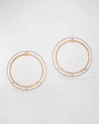 Move Romane 18K Rose Gold Large Diamond Hoop Earrings