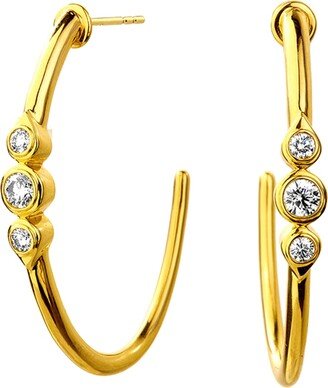 Syna 18k Diamond Mogul Hoop Earrings