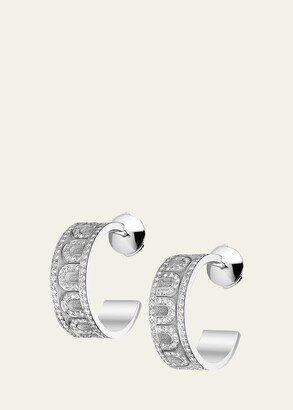 L'Arc de Davidor 18k White Gold Diamond Hoop Earrings