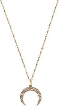 Diamond Crescent Moon Pendant Necklace 14K Yellow Gold, 0.23 ct. t.w. - 100% Exclusive