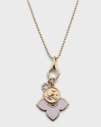 14k Diamond & Amethyst Moroccan Flower Combo Necklace