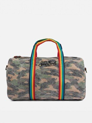 Travel Duffel Bag With Camouflage Print-AA
