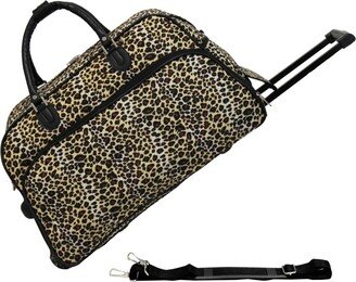 Leopard 21-Inch Carry-On Rolling Duffel Bag