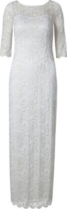 Alie Street London Lila Lace Wedding Gown In Ivory