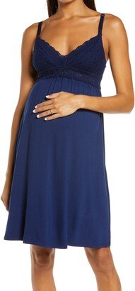 Tallulah Lace Trim Maternity/Nursing Chemise