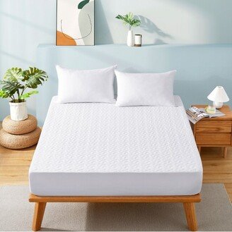 Peace Nest Wave Quilted Waterproof Down Alternative Mattress Protector, Queen