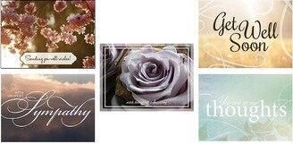 CEO Cards Sympathy and Get Well Greeting Card Assorted Box Set of 25 Cards & 26 Envelopes - VP1604