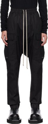 Black Drawstring Cargo Pants-AA