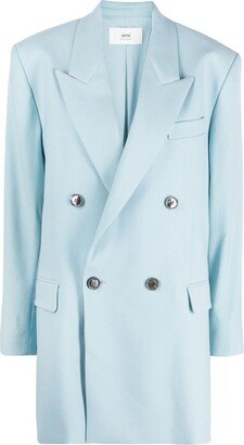 Double-Breasted Virgin Wool Coat-AC