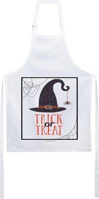 Happy Halloween Classic Witch Hat White Apron