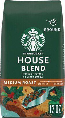 Medium Roast Ground Coffee — House Blend — 100% Arabica — 1 bag (12 oz.)