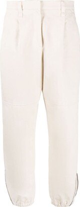 Balloon-Leg Cotton Trousers