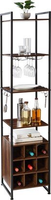 Free-Standing Wine Bar Storage Tower