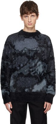 Gray Landscape Painting Sweater