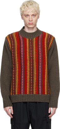 Red & Brown Bluto Sweater