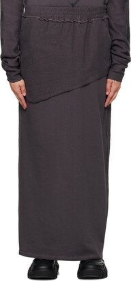 OPEN YY Gray Layered Maxi Skirt