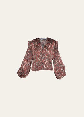 Zarfi Printed Long-Sleeve Blouse