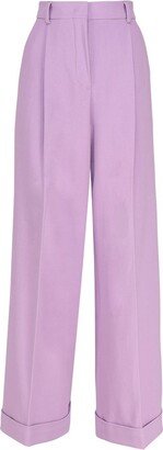 High-Waisted Straight-Leg Trousers-BR