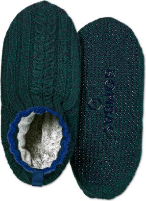 Women's Cable Knit Gripper Slipper - Jewel Pine - XS - Cotton