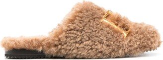 D2 Statement shearling slippers