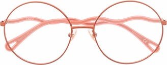 Noore round frame glasses