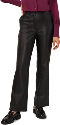 High Waist Bootcut Faux Leather Pants