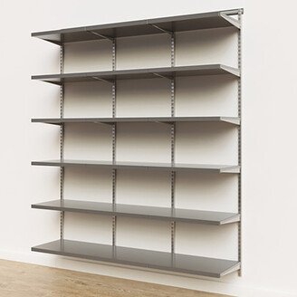 Elfa Decor 6' Basic Shelving Platinum and Grey