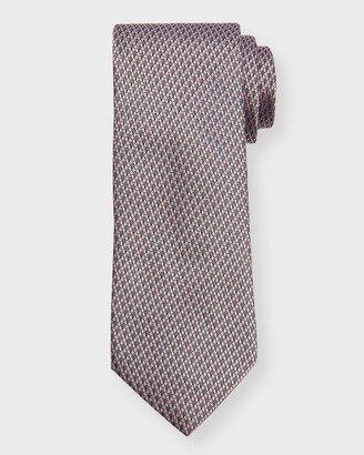 Men's Micro-Diamond Silk Tie