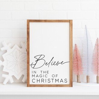 Christmas Decor, Wood Signs, Signs For Mantle, Believe in The Magic Of Sign, Wall Decorations, Sign