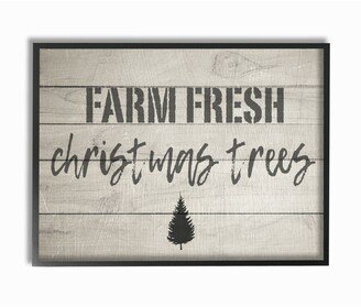 Farm Fresh Christmas Trees Vintage-Inspired Sign Framed Giclee Art, 16