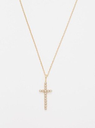 Cross Diamond & 14kt Gold Necklace