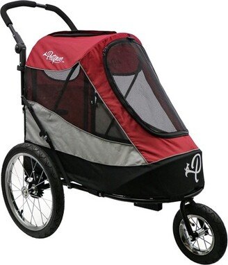 Trailblazer Jogger, Dog Cart for Medium Size Pets, Ventilated Pet Stroller for Cats & Dogs, Red