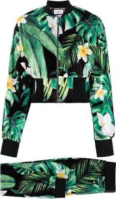 Hawaii-print tracksuit set-AA