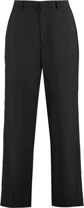 Logo-Patch Wide-Leg Tailored Trousers