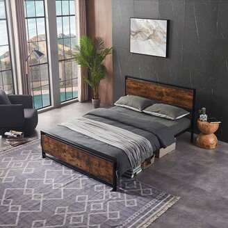 GEROJO Modern Style Black Steel Bed Frame, Sturdy System, Easy Assembly, No Box Spring Needed