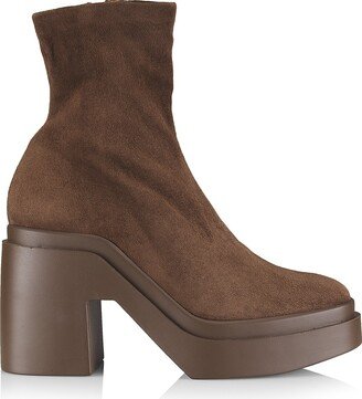 Nina Suede Platform Ankle Boots