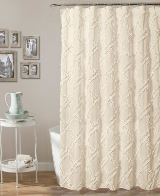 Ruffle Diamond 72 x 72 Shower Curtain