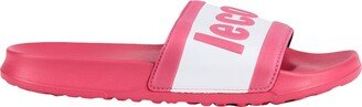 Slide Wording W Sandals Magenta