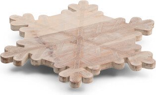 TJMAXX Snowflake Wood Lazy Susan