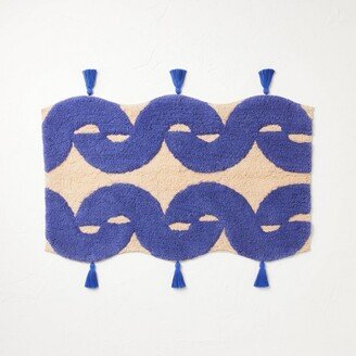 Opalhouse designed with Jungalow Concentric Wave Blue Bath Rug Blue - Opalhouse™ Designed with Jungalow™