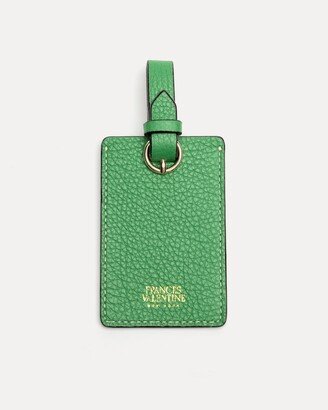 Luggage Tag Tumbled Leather Green