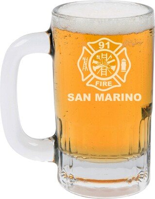 Fire Department Maltese Custom Station Firefighter Beer Mug Glass Stein Personalized Engraved Gift