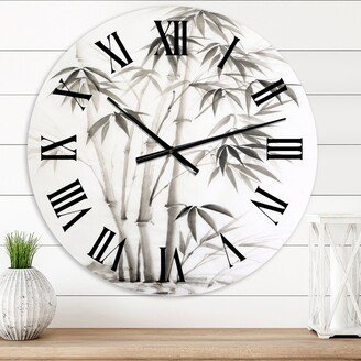 Designart 'Vintage Monochrome Bamboo II' Traditional wall clock