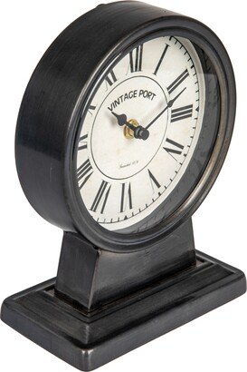Storied Home Metal Mantel Clock - 6.3