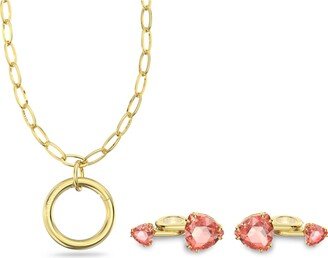 Pod jewelry, Pink, Gold-tone plated