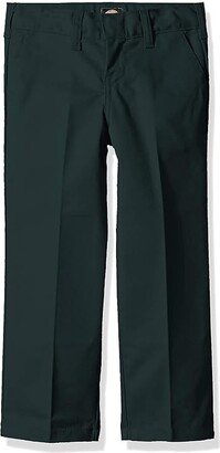 Boys' Flexwaist Flat Front Straight Leg Pant (Hunter Green) Men's Clothing