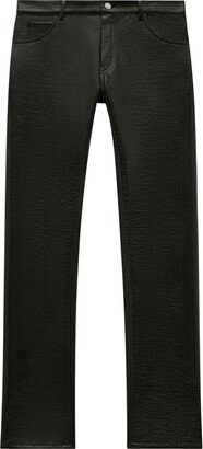 Reedition vinyl straight trousers